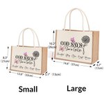 Henkilökohtainen Jumala sanoo, että hän on Mama Suuri Juutti Kangaskassi Teksti Matkailu tarvikkeet Syntymäpäivä Lomalahja naisille Äidit