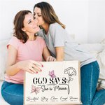 Henkilökohtainen Jumala sanoo, että hän on Mama Suuri Juutti Kangaskassi Teksti Matkailu tarvikkeet Syntymäpäivä Lomalahja naisille Äidit