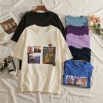 Personalisiertes Retro Briefmarken Weiches T-Shirt Sweatshirt mit Haustierfotos Namen Datum Geburtstag Geschenk für Tierliebhaber Familie