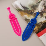 Henkilökohtainen 3D Sword Teksti Kirjanmerkki Lukeminen Supply Syntymäpäivälahja kirjan ystäville Fantasy Fans