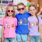 Personalisierte niedlichen Löwen Hund Tiere 100% Baumwolle Baby Bodysuit Kind T-Shirt mit Namen Jahrestag Geburtstag Geschenk für Babys Kinder
