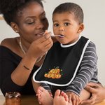 Personalized Pumpkin My 1st Halloween 100% Cotton Baby Bib with Name Halloween Holiday Party Gift for Newborns