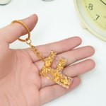 Personalisierte Goldfolie Initial Schlüsselanhänger Tasche Zubehör Reise Geburtstag Geschenk für Frauen Mädchen