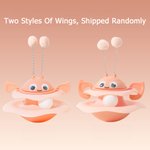 Henkilökohtainen söpö muotoilu 2-in-1 interaktiivinen Tumbler kissa lelu nimellä ja 2 palloa Lemmikkieläinten päivä syntymäpäivälahja kissan ystäville omistajille