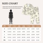 Personalized Rustic Flower Toile De Jouy Ladies Pajamas Set with Name Daily Use Anniversary Birthday Gift for Women
