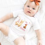 Personalisierte niedlichen Löwen Hund Tiere 100% Baumwolle Baby Bodysuit Kind T-Shirt mit Namen Jahrestag Geburtstag Geschenk für Babys Kinder