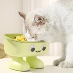 Personalised Big-Eyed Robot High Legged Pet Bowl with Name Daily Use Pet Feeding Essential Birthday Gift for Pet Lover Owner