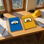 Personalized Truck Design Name Cloud A5 Spiral Notebook with Text and 120 Lined Pages Back to School Birthday Gift for Kids