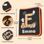 Personalized Ghost Initial Halloween Pumpkin Carving Tools 11 Pcs Set with Name Halloween Gift for Family Children