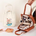 Personalized Skate Birth Flower Name Portable PU Leather Makeup Bag with Handle Travel Accessories Birthday Gift for Skate Lovers Girls