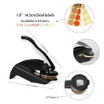 Personalised Floral Book Embossing Stamp Black Hand-Held Embosser Set with Name and Text Book Club Birthday Gift for Book Lovers Bookworms