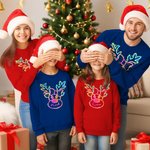 Personalized Cute Elk T-shirt Sweatshirt Hoodie with Name Christmas Gift for Family Friend