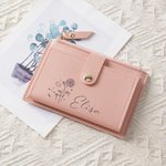 Portafoglio portatile personalizzato in pelle con nome e portacarte regalo di compleanno e anniversario per donne e ragazze