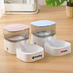 Personalised Red Heart Bone Paw Print Automatic Gravity Pet Feeder with Name Pet Supplies Birthday Adoption Anniversary Gift for Pet Lovers Owners