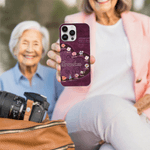 Personalized Multicolor Heart Birth Flower Phone Case for iPhone with 1-12 Names and Title Birthday Anniversary Christmas Gift for Mom Grandma