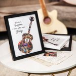 Personalized Multiple Photo Collage Guitar Frame Picture Frame  with Text Home Decor Birthday Christmas Gift for Guitar Players