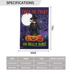 Personalized Halloween Bat Pumpkin Witch Pet Dog Garden Flag with Name Garden Decorations Halloween Gift for Dog Lovers Gardening Lovers