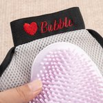 Personalized Bone Paw Print Heart Pet washing Brush Gloves with Name Pet Supply Housewarming Birthday Anniversary Gift for Pet Owners