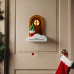 Personalisierte grüne Monster Hand Weihnachten Ornament Türklopfer mit Namen und Text Party Weihnachtsgeschenk für Familie Freunde