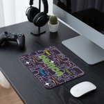 Personalized Game Elements Anti-Slip Mouse Pad with Name Back to School Birthday Gift for Students Game Lovers