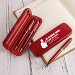 Personlig silhuett av en person designad kulspetspenna och fodral i trä med namn och finansiell text Kontorsmaterial Födelsedagspresent för män