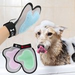 Personalized Bone Paw Print Heart Pet washing Brush Gloves with Name Pet Supply Housewarming Birthday Anniversary Gift for Pet Owners