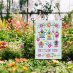 Personalized Bird Blessing Garden Flag with 1-12 Names Autumn Outdoor Garden Decorations Thanksgiving Gift for Family Friends