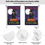 Personalized Halloween Bat Pumpkin Witch Pet Dog Garden Flag with Name Garden Decorations Halloween Gift for Dog Lovers Gardening Lovers