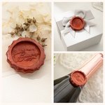 Personalised Vintage Pattern Wax Seal Stamp Set with Handle Wax Beads Wax Warmer Spoon and Box Party Wedding Gift for Bride Groom Craft Lover