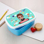 Personalised Multicolor Cartoon Character Crayon Food-Grade Safe Lunch Box with Name Daily Use Back to School Birthday Gift for Boys Girls