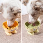 Personalised Big-Eyed Robot High Legged Pet Bowl with Name Daily Use Pet Feeding Essential Birthday Gift for Pet Lover Owner