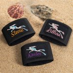 Personnalisé Multicolore brodé Scuba Diver Pattern BCD Identification Tag with Name Ocean Activities Birthday Gift for Diving Lovers (Cadeau d'anniversaire pour les amoureux de la plongée)