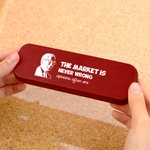 Personlig silhuett av en person designad kulspetspenna och fodral i trä med namn och finansiell text Kontorsmaterial Födelsedagspresent för män