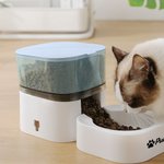 Personalised Red Heart Bone Paw Print Automatic Gravity Pet Feeder with Name Pet Supplies Birthday Adoption Anniversary Gift for Pet Lovers Owners