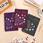 Personalised Heart Birth Flower A5 60 Lined Pages Spiral Notebook with Title and 1-12 Name Daily Use Birthday Gift for Mom Grandma