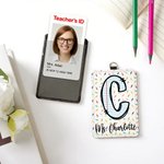 Personalized Apple Pencil Initial Card Holder with Name Back to School Teacher's Day Appreciation Gift for Teachers