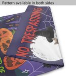Personalized Halloween Bat Pumpkin Witch Pet Dog Garden Flag with Name Garden Decorations Halloween Gift for Dog Lovers Gardening Lovers
