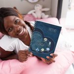 Personalised Heart Birth Flower A5 60 Lined Pages Spiral Notebook with Title and 1-12 Name Daily Use Birthday Gift for Mom Grandma