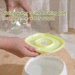 Personalised Bone Paw Heart Floating Disk Spill Proof Water Bowl with Name Daily Supplies Birthday Gift for Pet Lovers