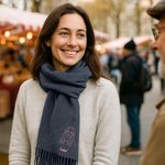 Bufanda personalizada de cachemira sintética con bordado de retrato y nombre con borla suave regalo de aniversario y navidad para familia y amigos