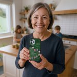 Personalized Multicolor Heart Birth Flower Phone Case for iPhone with 1-12 Names and Title Birthday Anniversary Christmas Gift for Mom Grandma