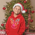 Personalized Cute Elk T-shirt Sweatshirt Hoodie with Name Christmas Gift for Family Friend