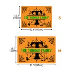 Personalized Halloween Theme Spider Web Design Multicolor Non-Slip Doormat with Name and Initial Home Decor Halloween Gift for Family