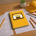 Personalized Truck Design Name Cloud A5 Spiral Notebook with Text and 120 Lined Pages Back to School Birthday Gift for Kids