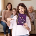 Personalised Heart Birth Flower A5 60 Lined Pages Spiral Notebook with Title and 1-12 Name Daily Use Birthday Gift for Mom Grandma