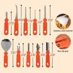 Personalized Ghost Initial Halloween Pumpkin Carving Tools 11 Pcs Set with Name Halloween Gift for Family Children