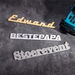 Gepersonaliseerde 3D Hoogglans Boogschieten Naam Waterdicht Herbruikbare Motorfiets Badgesticker Verjaardag Teamcadeau voor Motorrijders