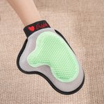 Personalized Bone Paw Print Heart Pet washing Brush Gloves with Name Pet Supply Housewarming Birthday Anniversary Gift for Pet Owners