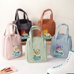 Personalized Skate Birth Flower Name Portable PU Leather Makeup Bag with Handle Travel Accessories Birthday Gift for Skate Lovers Girls