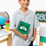 Personalized Truck Design Name Cloud A5 Spiral Notebook with Text and 120 Lined Pages Back to School Birthday Gift for Kids